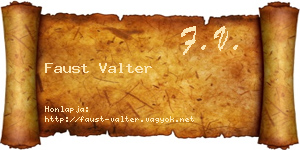 Faust Valter névjegykártya